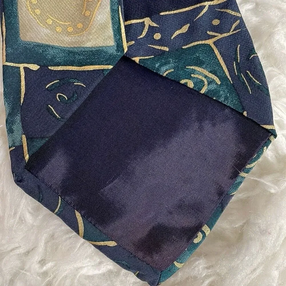 GIAN FRANCO FERRETTI Art to Wear Floral 100% Silk Mens Tie